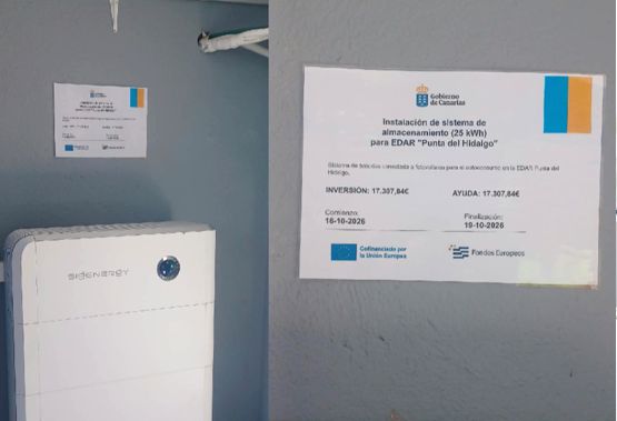 Ir a la noticia Incorporamos un sistema de  almacenamiento energético de 25 kWh en la EDAR de La Punta